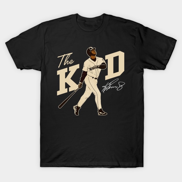 Ken Griffey Jr The Kid Basketball Legend Signature Vintage Retro 80s 90s Bootleg Rap Style T-Shirt by CarDE